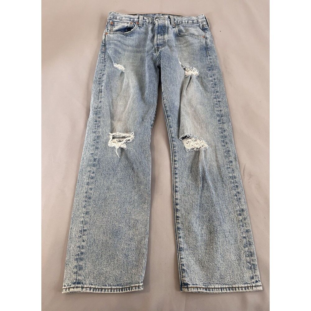 Levis Jeans Mens‎ 32x29  Blue Premium 501 '93 Light Denim Pants Button Fly